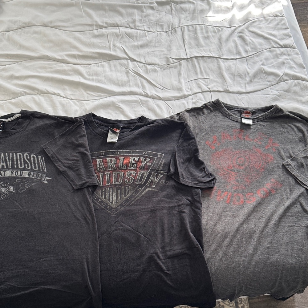 Harley-Davidson Black & Charcoal Trio Graphic Tees